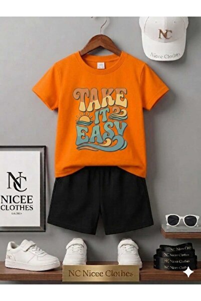 NC Nicee Clothes Tricou și pantaloni scurți de vară pentru copii, unisex (imp...