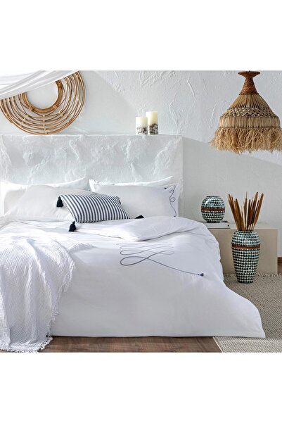 Chakra Asfar Bamboo King Size Duvet Cover Set 230X220 cm White
