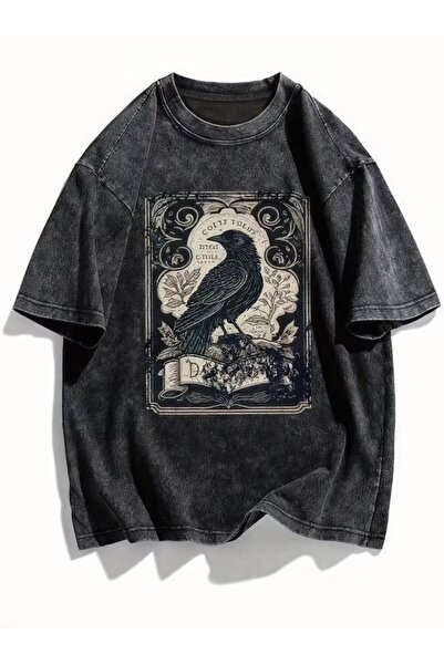 Trendy Sun Asıt Yıkamalı Oversize T-shirt- washed Oversize Tişört