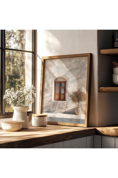 Tuba Decor One Piece Wooden Framed Table Rustic Window