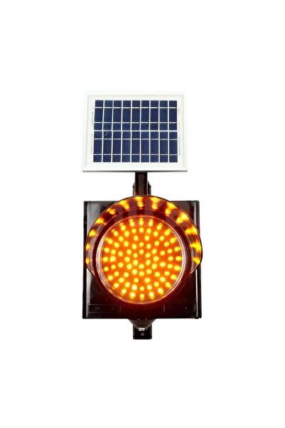 Hayat Trafik Ledli Güneş Enerjili Flaşör, Solar Çakar Lamba 200 mm