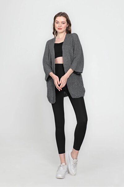 Liarca Bat Sleeve Seasonal Cardigan Dark Gray