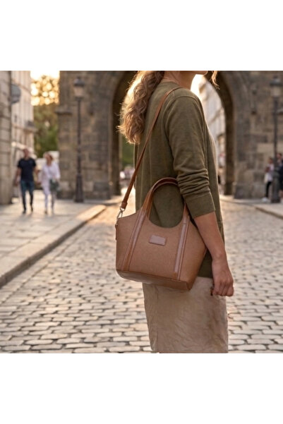 ILAN "Raspberry" Classic Handbag with a Woven Pattern and Luxurious Leather A...