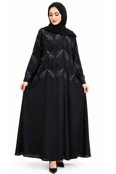 NOUR Abaya Kluhsefah with Luxurious Robe Fabric and Shining Crystal Embroidery