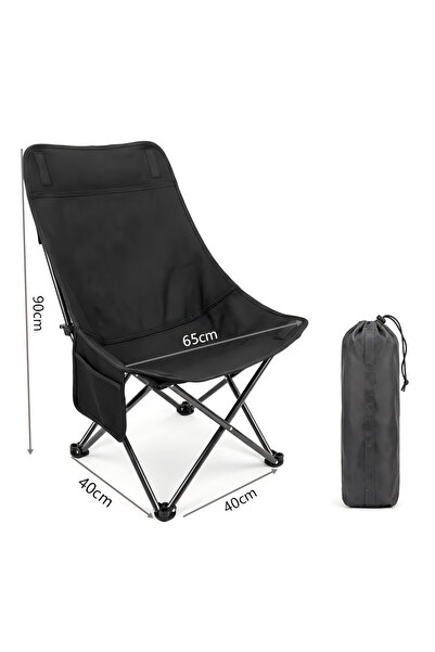 EGG Outdoor Portable High Back Moon Chair（40*65*90cm） Folding Camping Picnic ...