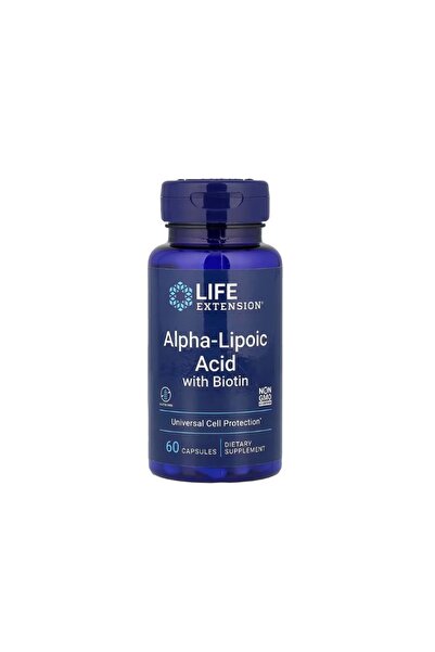 Life Extension Acid Alfa-Lipoic cu Biotină 60 capsule