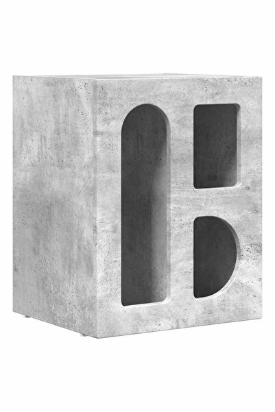 vidaxl Noptieră Gri din beton 40 x 35 x 50 cm Lemn compozit