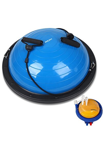 GO4FIT Minge echilibru bosu, albastra, cu manere si pompa