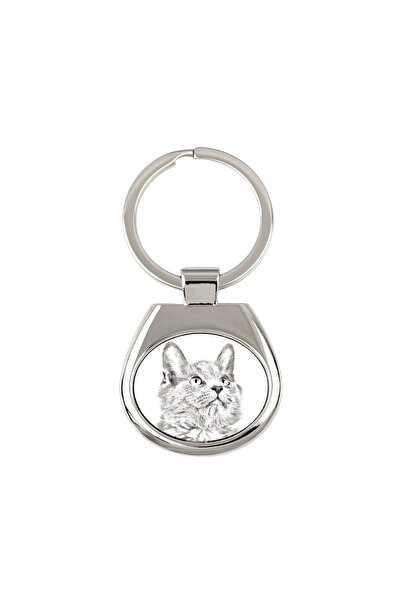 Art - Dog Breloc Pisică Nebelung Art-Dog – Pandantiv Personalizat din Metal A...