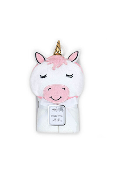 Mother's Choice Baby Hooded Towel 100% Cotton 84x84 cm - Pink Unicorn