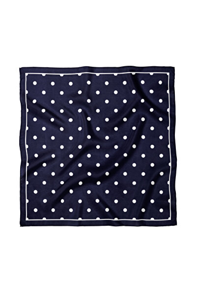 Sultan İpek Polka Dot Patterned Scarf / Bandana 50X50Cm
