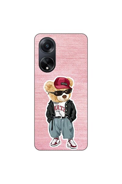 OEM Husa compatibila cu Oppo A98 5G Silicon Gel Tpu Model Pink Jeans Bear