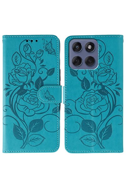 sscase Roses Θήκη Πορτοφόλι Blue (Motorola Edge 60 5G / Edge 60 Fusion 5G)