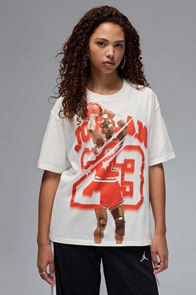 Nike Γυναικείο μπλουζάκι Jordan Graphic 40 Loose Fit με γραφικό σχέδιο, φαρδι...