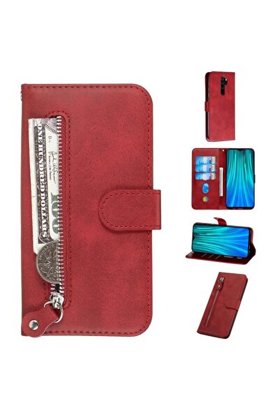 sscase Zipper Θήκη Πορτοφόλι Red (Xiaomi Redmi Note 8 Pro)
