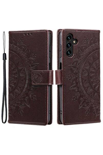 sscase Mandala Flower Θήκη Πορτοφόλι Brown (Samsung Galaxy A35 5G)