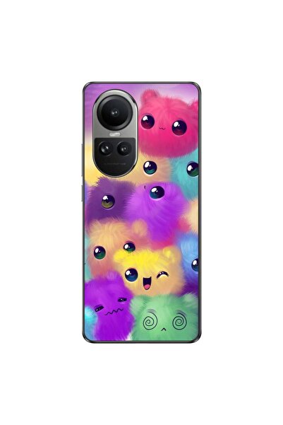 OEM Husa compatibila cu Oppo Reno10 5G Silicon Gel Tpu Model Pufosi Colorati