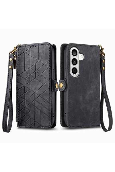 sscase Geometry Zipper Θήκη Πορτοφόλι Black (Samsung Galaxy S26 Plus 5G)