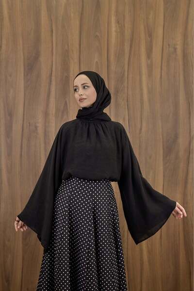 Faya Boutique Siyah Şifon Velissa Bluz