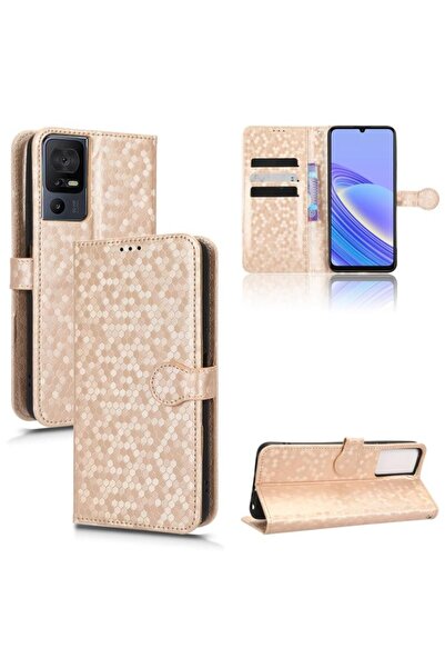 sscase Honeycomb Θήκη Πορτοφόλι Gold (TCL 40 SE)