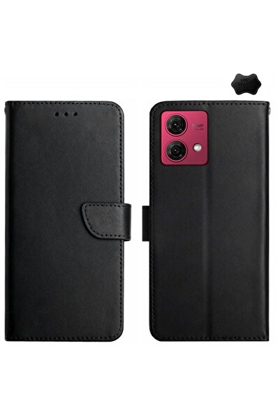 sscase Genuine Leather Θήκη Πορτοφόλι Black (Motorola Edge 40 Neo)