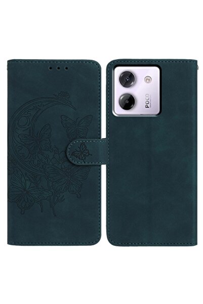 sscase Butterflies Θήκη Πορτοφόλι Dark Green (Xiaomi Poco M7 Pro 5G)