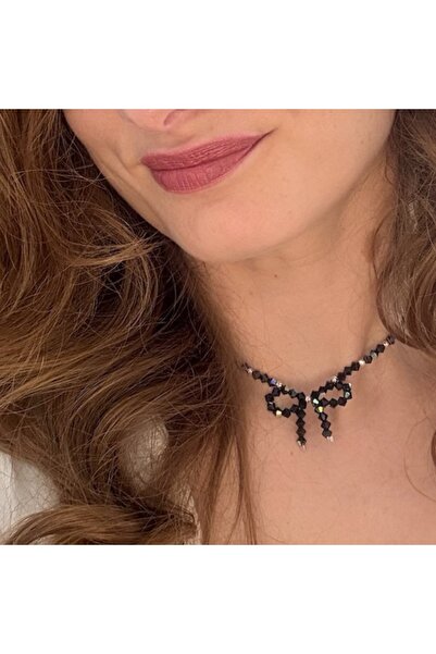 Kareline Maleficent Dark Aurora Bow Necklace