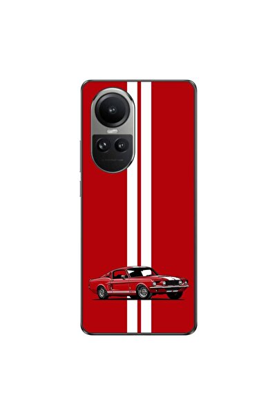 OEM Θήκη συμβατή με Oppo Reno10 5G Σιλικόνης Gel TPU Μοντέλο Κόκκινο Μάσταντ