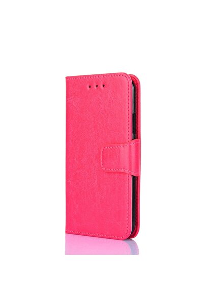 sscase Crystal Texture Leather θήκη Πορτοφόλι Hot Pink (Vivo V21 5G)