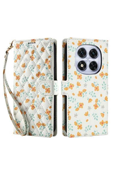 sscase Puff Floral Θήκη Πορτοφόλι Orange Flowers (Xiaomi Redmi Note 15 Pro Pl...