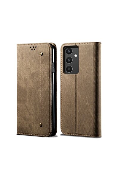 sscase Denim Texture Θήκη Βιβλίο Khaki (Samsung Galaxy A54 5G)