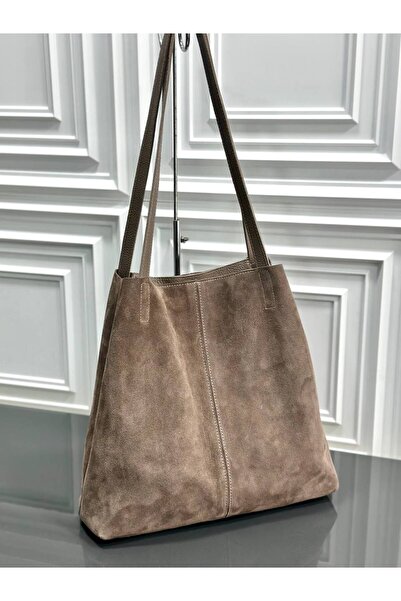 My Easy Shop Geantă pentru femei MesBag din piele de căprioară autentică
