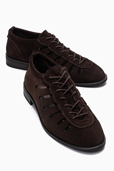 LuviShoes ASTRON Kahverengi Süet Hakiki Deri Kadın Yazlık Casual Ayakkabı