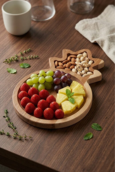 K&G foot rest Wooden Presentation Tray Breakfast and Snack Plate