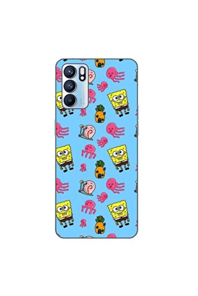 OEM Husa compatibila cu Oppo Reno6 5G Silicon Gel Tpu Model Spongebob Pattern