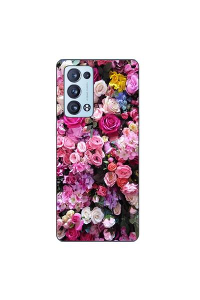 OEM Case compatible with Oppo Reno6 Pro 5G Silicone Gel Tpu Pink Roses Pattern