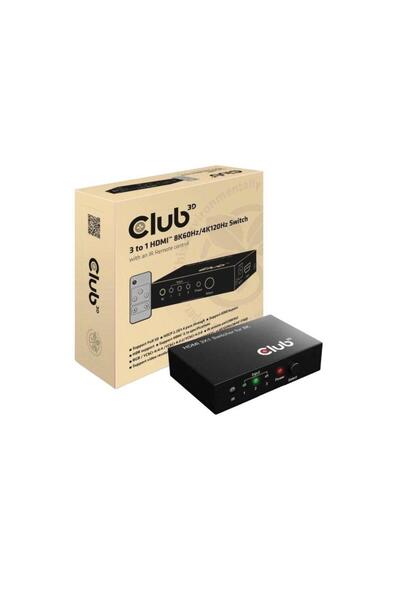 Club 3D Switch Club3D CSV-1381, HDMI, 8K60Hz/4K120Hz (Black)