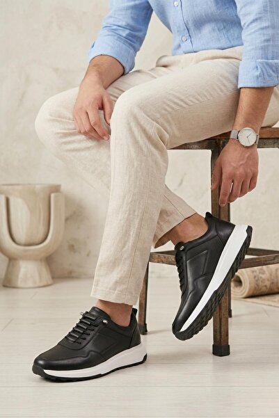 Papuçsepeti Shoe Basket 1120-4 Genuine Leather Orthopedic Sole Casual Men's S...