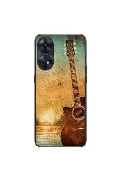 OEM Калъф, съвместим с Oppo Reno8 T 4G, силиконов гел TPU, с винтидж китарен ...