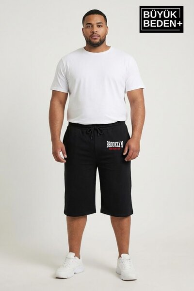 Superlife Big Size Men's 3Xl-6Xl Relaxed Fit Pocket Brooklyn 1970 Printed Com...