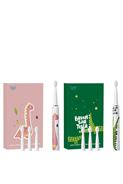 JTF Promo Pack Electric Toothbrushes for Kids (Pink + Green)