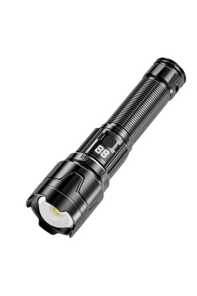 DAMUR Lanterna P50 cu zoom telescopic, afișaj digital și bază magnetică Model...