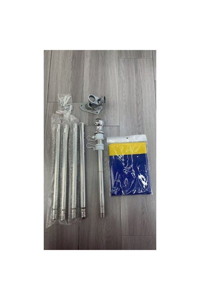 DAMUR Romania Flag Kit, 1.8 m Pole, Wall Mount, Flag, Tricolor