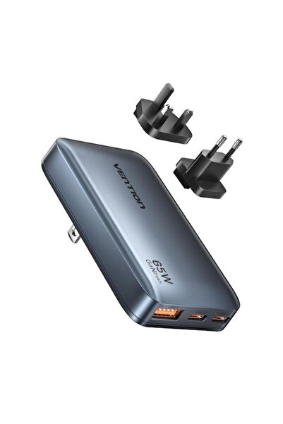 Vention Ασύρματος φορτιστής GaN με θύρα USB-A και 2 θύρες USB-C, Παροχή ισχύο...