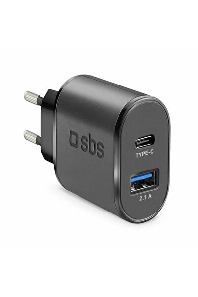 SBS Φορτιστής Χωρίς Καλώδιο με Θύρα USB-A και Θύρα USB-C, Παροχή Ισχύος 15W, ...