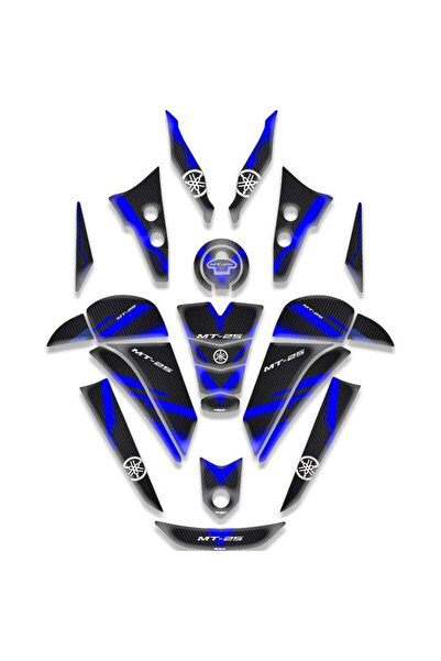 Rebon MotoDesign YAMAHA MT25 UYUMLU TANK PAD FULL SET MAVİ