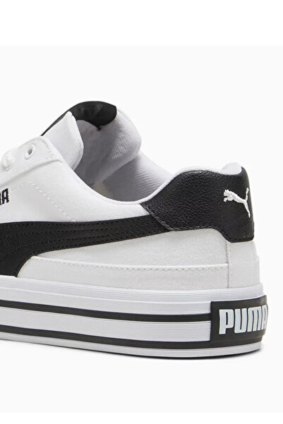 Puma Court Classic Vulc FS 396353 Kanvas Unisex Sneaker Günlük Spor Ayakkabı BEYAZ-SİYAH