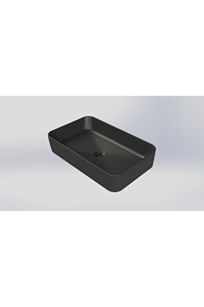 TURKUAZSERAMİK Turkuaz Cerastyle Hera Tezgahüstü Mat Siyah Lavabo 50*36 cm