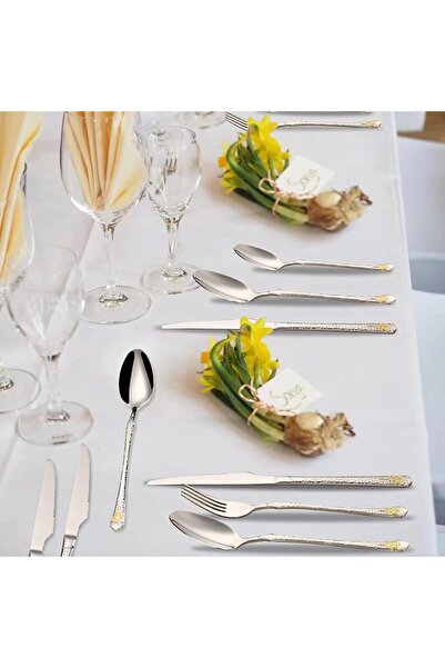 sharpdo 24-piece stainless steel cutlery set with luxury gift box, reflective...