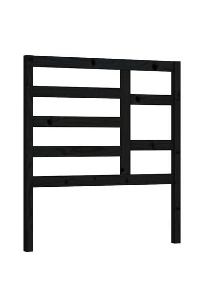 vidaxl Tăblie de pat, negru, 81x4x104 cm, lemn masiv de pin